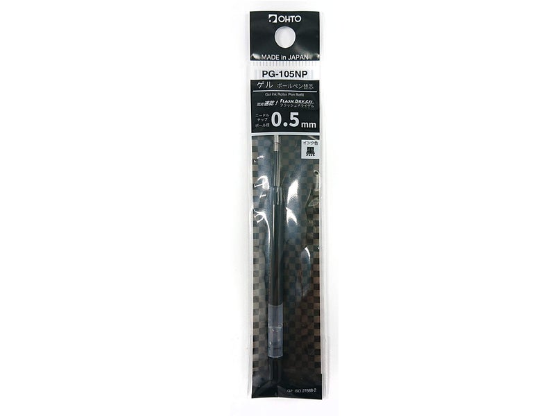 OHTO Flash Dry Gel Ballpoint Pen Refill 0.5mm [Black] PG-105NP (Japan Import) - Image 1